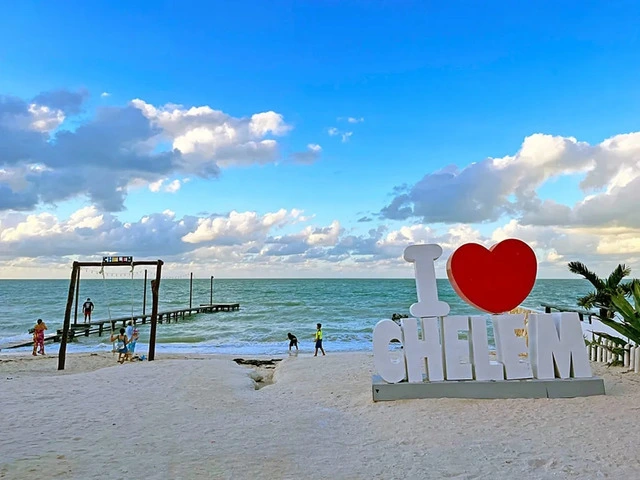 Playa Chelem en Yucatán