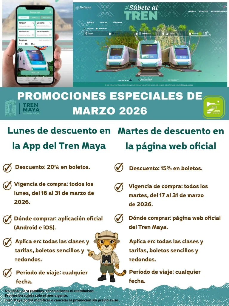 Special promotions for March 2026 tren maya.